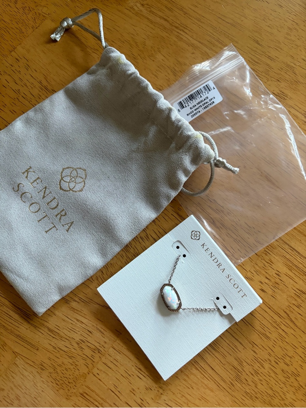Kendra Scott White Opal Elisa Necklace